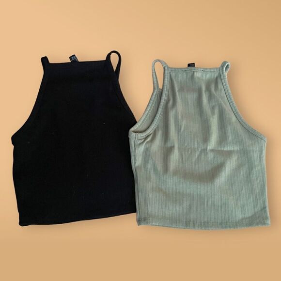 Forever 21 | NWOT Ribbed Cropped Tank Top Size XS Set of Two - Picture 2 of 4